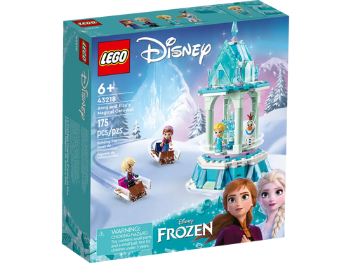 LEGO Disney Frozen Anna and Elsa’s Magical Carousel 43218 Ice Palace Building Toy Set