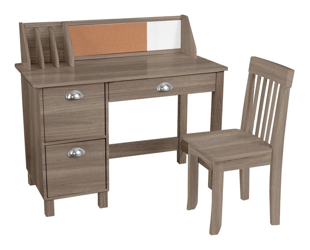 KidKraft Study Desk with Chair Gray Ash