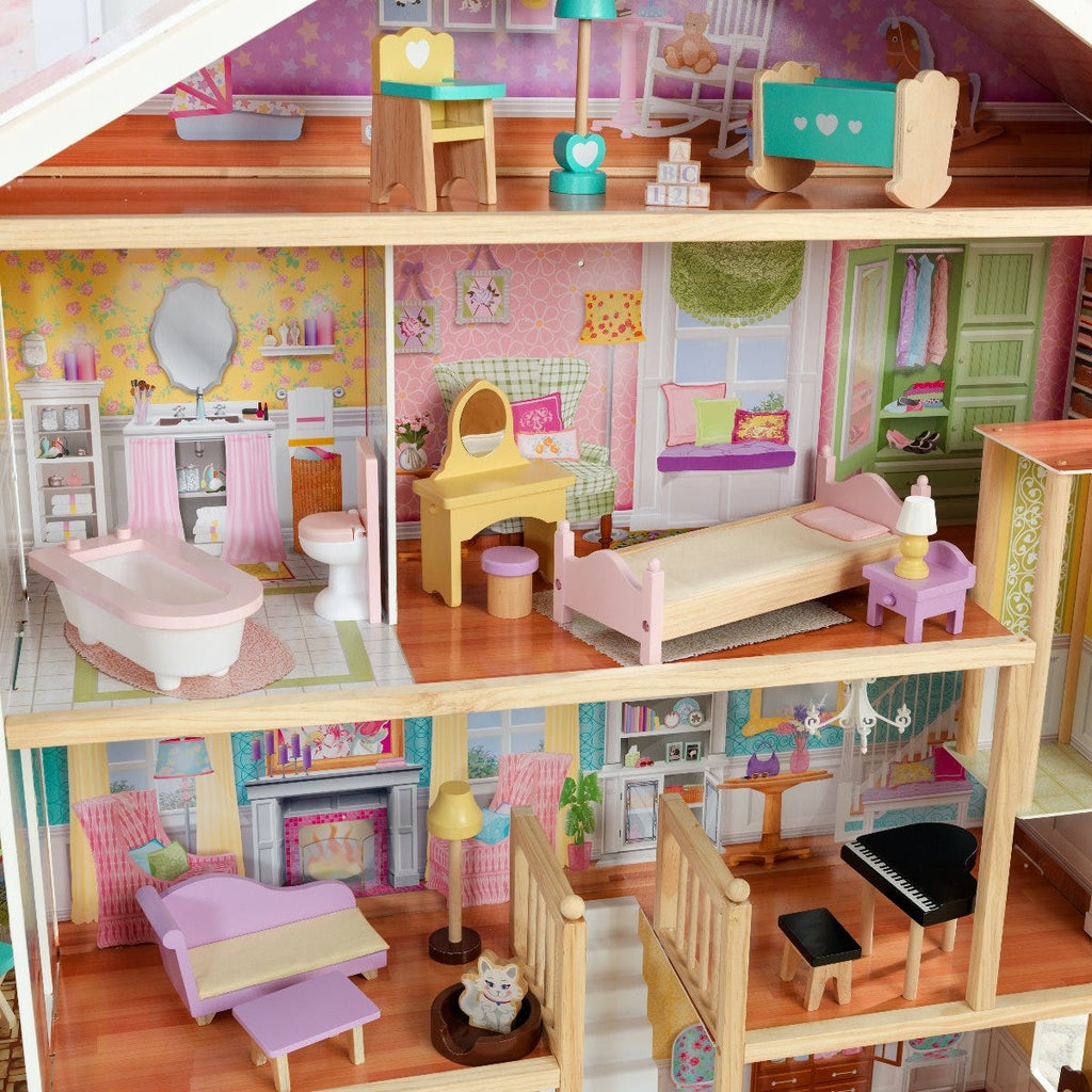 KidKraft Grand View Mansion Dollhouse with EZ Kraft Assembly