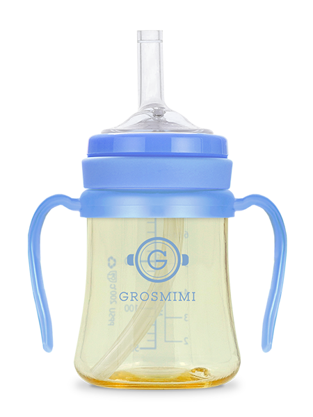 Grosmimi PPSU Straw CUP 200ml (Sky blue) - All-Star Learning Inc. - Proudly Canadian