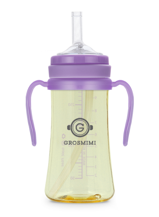 Grosmimi PPSU Straw CUP 300ml (Lavender) - All-Star Learning Inc. - Proudly Canadian
