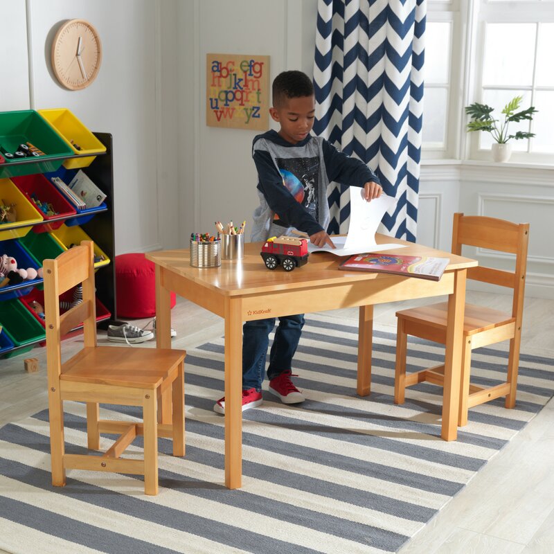 KidKraft Rectangle Table 2 Chair Set natural