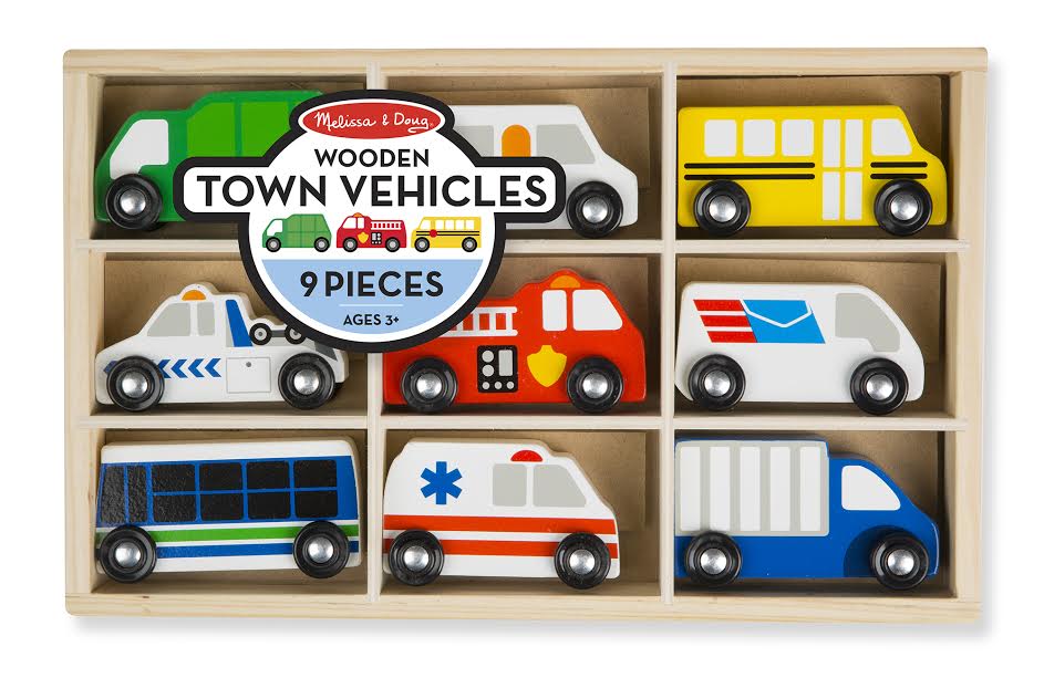 Melissa and Doug Wooden Town Vehicles Set - All-Star Learning Inc. - Proudly Canadian