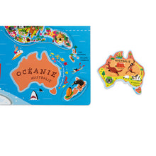 Janod Magnetic World Map Puzzle French Version 92 Pieces (Wood) - All-Star Learning Inc. - Proudly Canadian