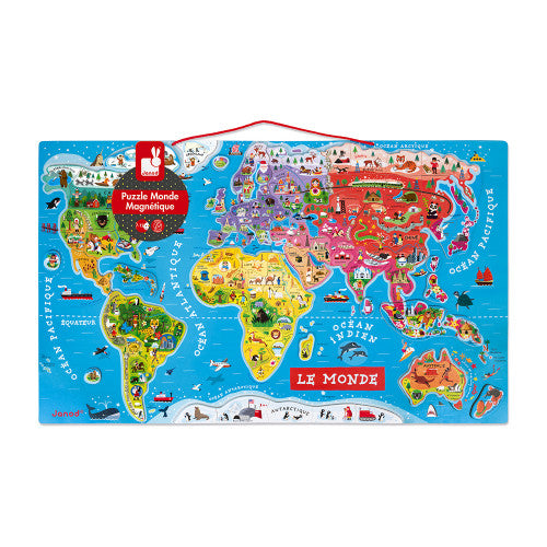 世界地図　マグネット　janod magnetic-world-map-puzzle-