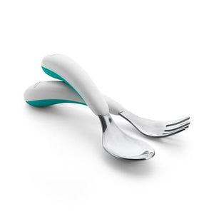 Oxo Tot Fork & Spoon Set - Teal - All-Star Learning Inc. - Proudly Canadian