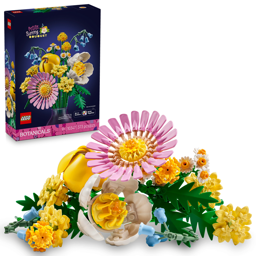 LEGO® Botanicals Petite Sunny Bouquet Flower Decor Building Kit for Kids 10347