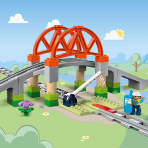 LEGO® DUPLO® Town Train Bridge and Tracks Expansion Set Creative Toy for Toddlers 10426
