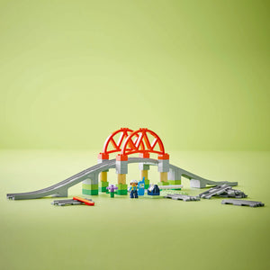 LEGO® DUPLO® Town Train Bridge and Tracks Expansion Set Creative Toy for Toddlers 10426