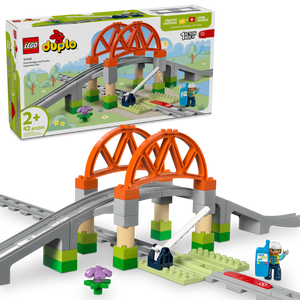 LEGO® DUPLO® Town Train Bridge and Tracks Expansion Set Creative Toy for Toddlers 10426