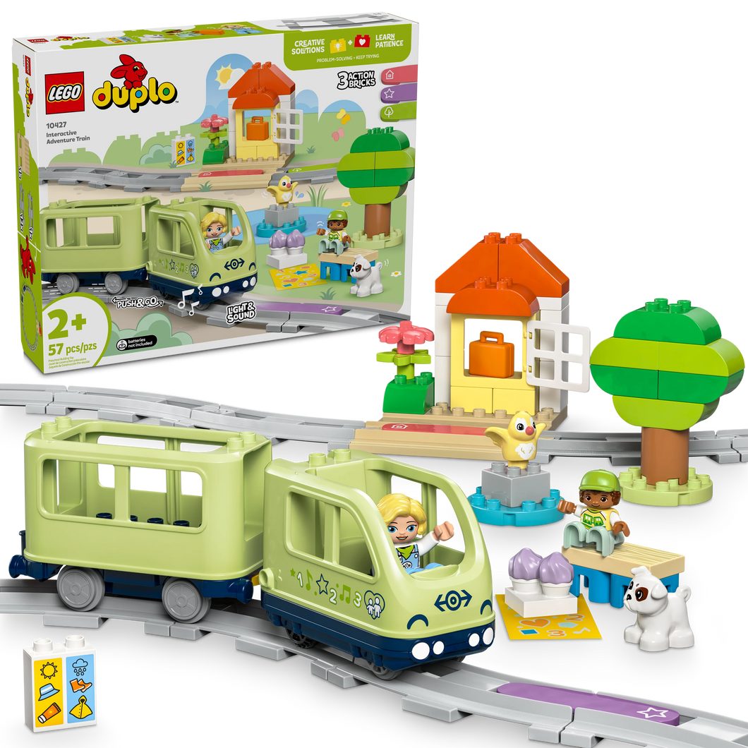 LEGO® DUPLO® Town Interactive Adventure Train Set Educational Preschool Toy for Toddlers 10427
