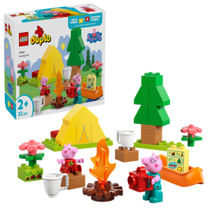 LEGO® DUPLO® Peppa Pig Camping Trip Building Playset, Tent and Canoe Toy for Creative Play 10452