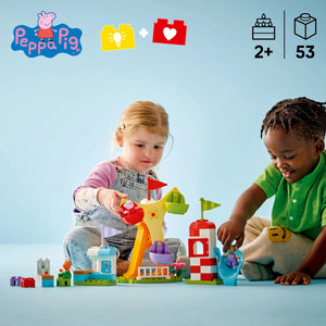 LEGO® DUPLO® Peppa Pig Funfair Pretend-Play Amusement Park, Toddler Toy Building Set 10453