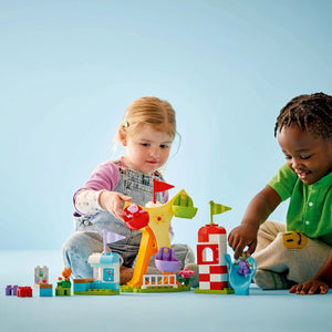 LEGO® DUPLO® Peppa Pig Funfair Pretend-Play Amusement Park, Toddler Toy Building Set 10453