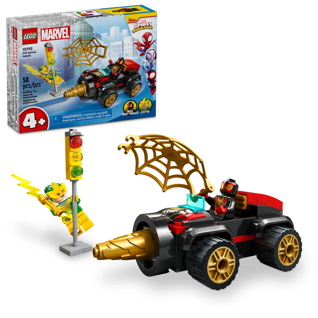 LEGO® 4+ Drill Spinner Vehicle Spider-Man Car with Minifigures 10792