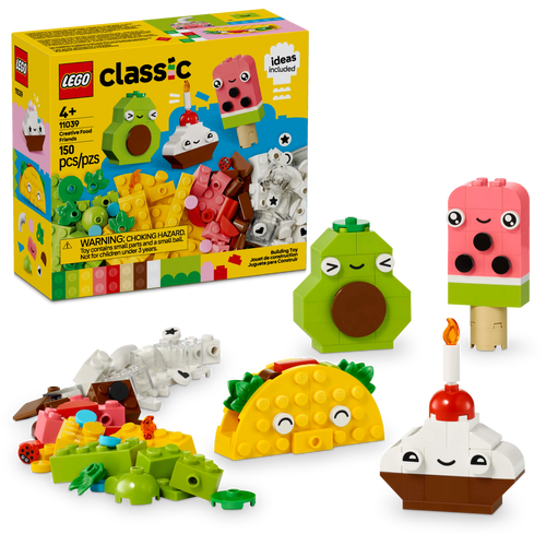 LEGO® Classic Creative Food Friends Imaginative Pretend-Play Building Set for Kids 11039