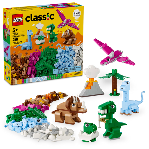 LEGO® Classic Creative Dinosaurs, Assorted Brick Building Set, Kids' Imaginative-Play Models 11041