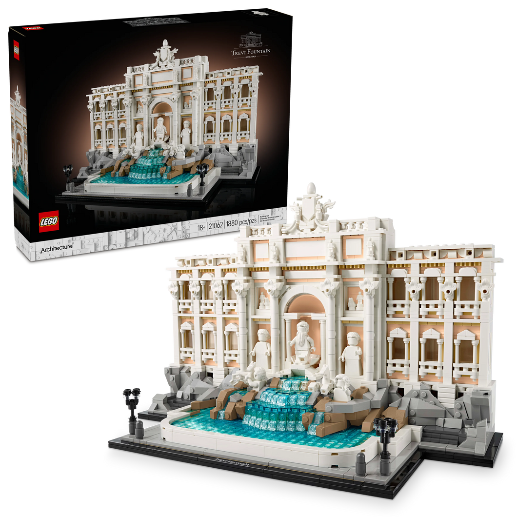 LEGO® Architecture Trevi Fountain Model Italian Landmark, Rome Travel Memorabilia Building Set 21062