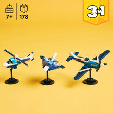LEGO® Creator 3in1 Aircraft: Race Plane Toy, Transforms into a Jet or a Helicopter Model 31160