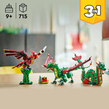 LEGO® Creator 3in1 Medieval Dragon Creature Toy, Transforms into a Sea Serpent or a Phoenix 31161