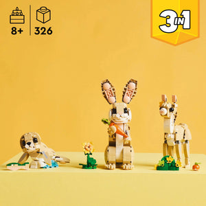 LEGO® Creator 3in1 Cute Bunny Animal Playset, Transforms into a Llama Toy or Seal Figure 31162