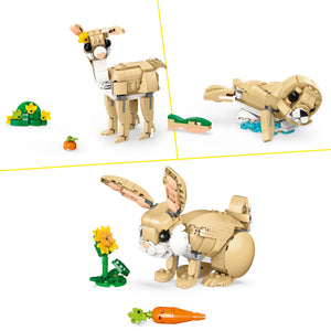 LEGO® Creator 3in1 Cute Bunny Animal Playset, Transforms into a Llama Toy or Seal Figure 31162