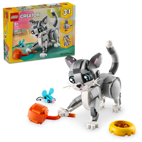 LEGO® Creator 3in1 Playful Cat Pet Toy, Transforms into a Dog Figure or a Pigeon 31163