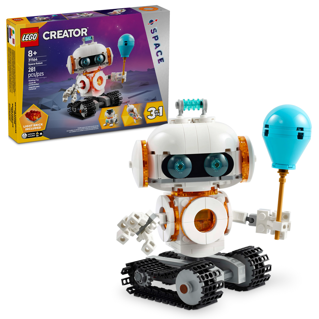 LEGO® Creator 3in1 Space Robot Toy Science Playset, Transforms into a Dog Figure or Rocket 31164