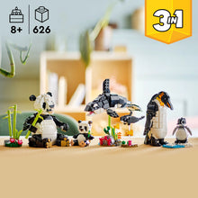 LEGO® Creator 3in1 Wild Animals: Panda Family, Playset Transforms into an Orca or Penguin Set 31165