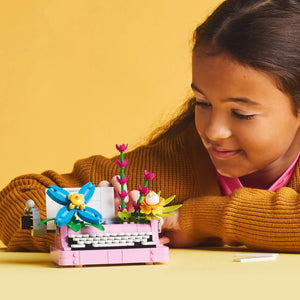 LEGO® Creator 3in1 Typewriter with Flowers Toy Playset, Transforms into a Keytar or a Flowerpot 31169