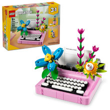 LEGO® Creator 3in1 Typewriter with Flowers Toy Playset, Transforms into a Keytar or a Flowerpot 31169