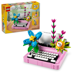 LEGO® Creator 3in1 Typewriter with Flowers Toy Playset, Transforms into a Keytar or a Flowerpot 31169
