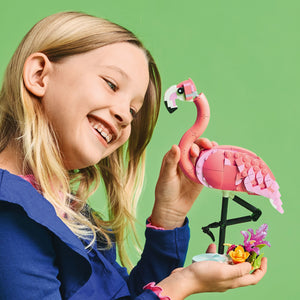 LEGO® Creator 3in1 Wild Animals: Pink Flamingo Animal Toy, Turns Into a Cockatoo or an Axolotl 31170