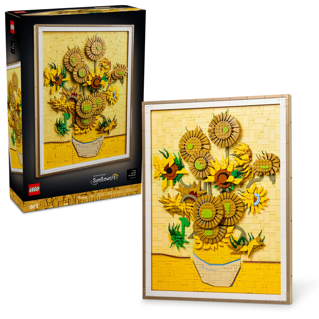 LEGO® Art Vincent van Gogh – Sunflowers Wall Artwork Building Set and Home Decor Idea 31215