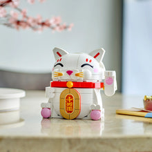 LEGO® Lucky Cat Good Luck Decor Piece Building Kit with Beckoning Paw Figurine 40813
