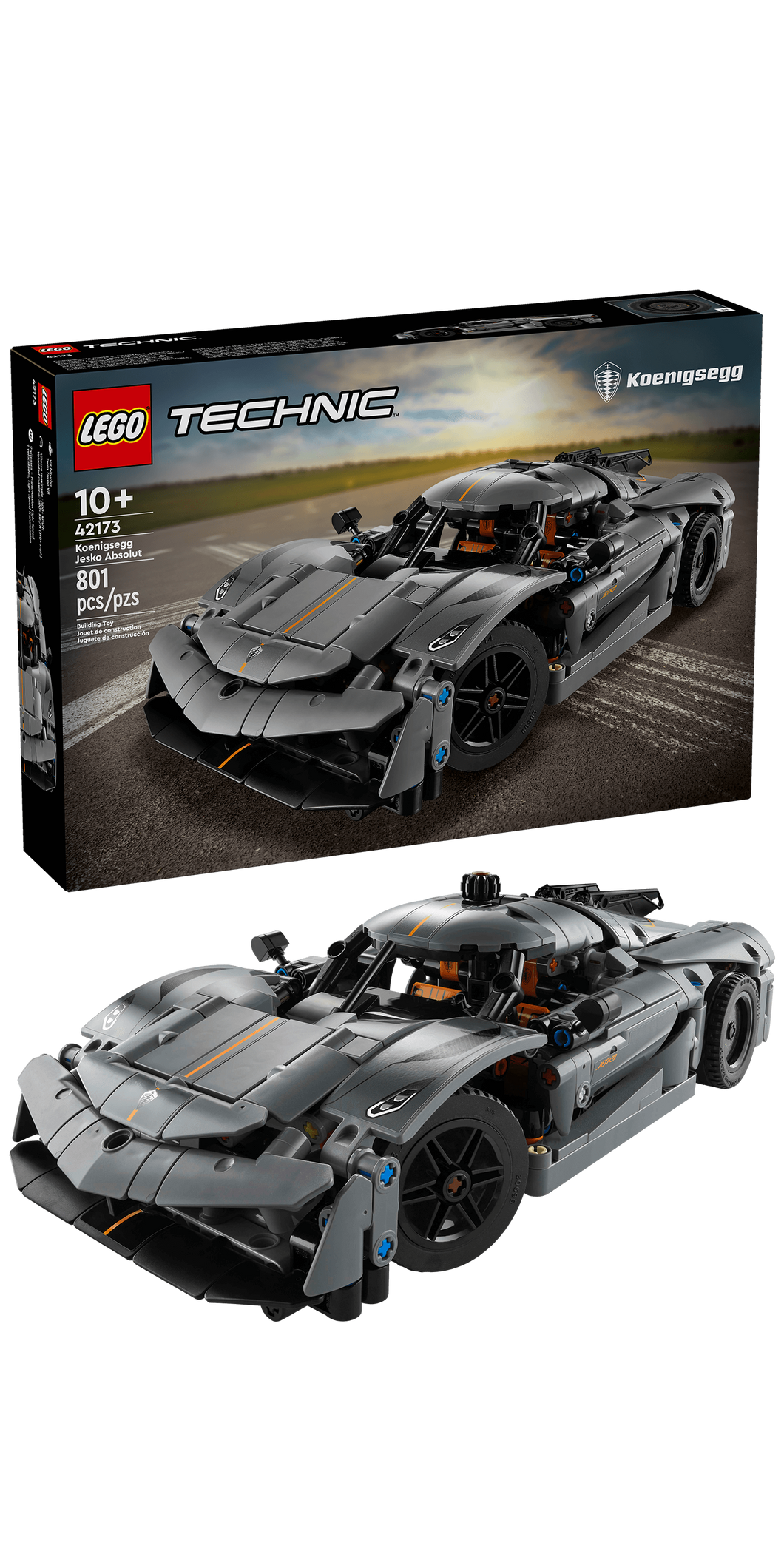 LEGO® Technic™ Koenigsegg Jesko Absolut Gray Hypercar Building Set for Kids 42173