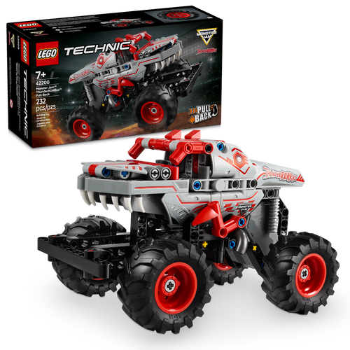 LEGO® Technic™ Monster Jam™ ThunderROARus™ Pull-Back Truck Toy, Motorsport Vehicle Playset 42200