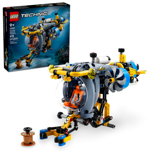 LEGO® Technic™ Deep-Sea Research Submarine Toy Set for Kids Who Love Engineering and Science 42201