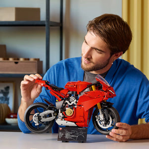 LEGO® Technic™ Ducati Panigale V4 S Motorcycle Model Building Set, Buildable Vehicle 42202
