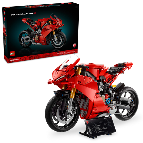 LEGO® Technic™ Ducati Panigale V4 S Motorcycle Model Building Set, Buildable Vehicle 42202