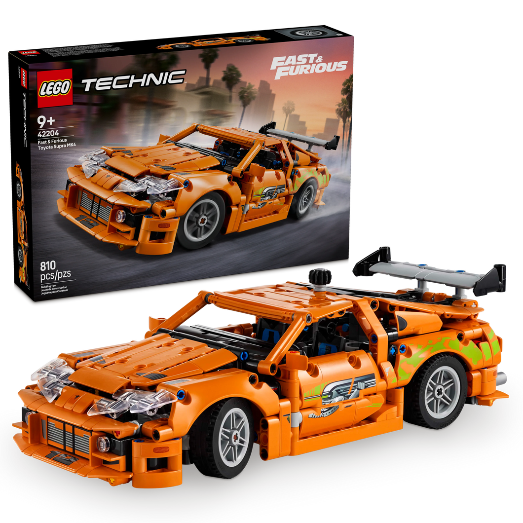 LEGO® Technic™ Fast and Furious Toyota Supra MK4 Toy Sports Car Model Kit, Vehicle Set 42204
