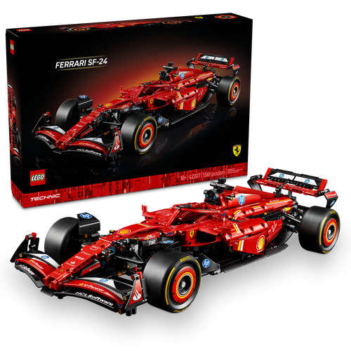LEGO® Technic™ Ferrari SF-24 F1 Car Model Kit for Adults, Build Your Own Racing Vehicle Set 42207