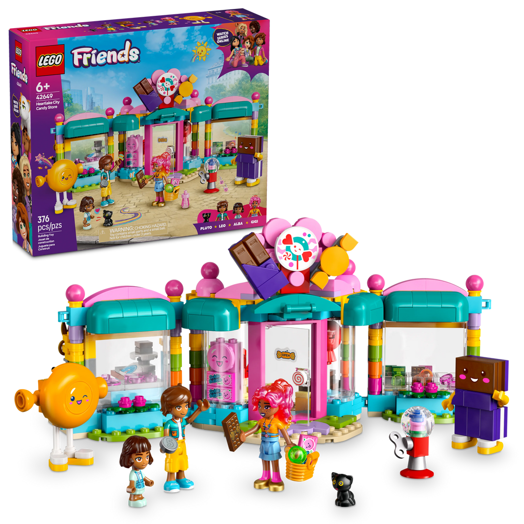 LEGO® Friends Heartlake City Candy Store Pretend-Play Set, Shop Toy 42649