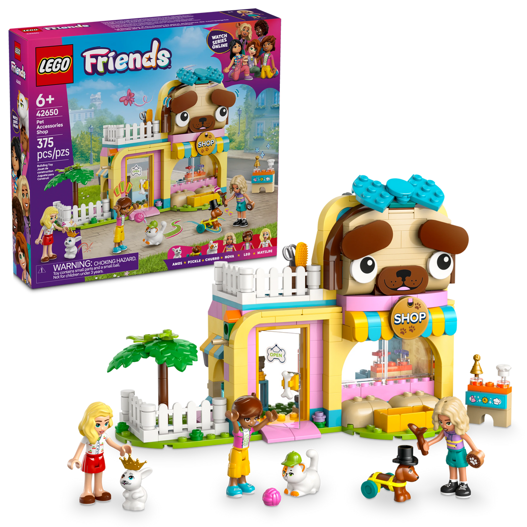 LEGO® Friends Pet Accessories Shop Toy Building Playset, Pretend-Play Set with Animal Figures 42650