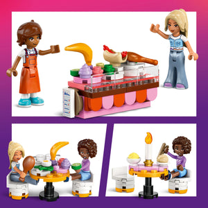LEGO® Friends Restaurant and Cooking School Pretend-Play Role-Play Toy Building Kit 42655