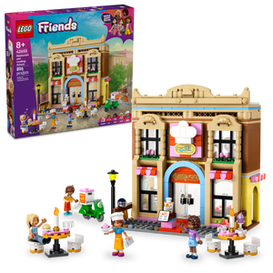 LEGO® Friends Restaurant and Cooking School Pretend-Play Role-Play Toy Building Kit 42655