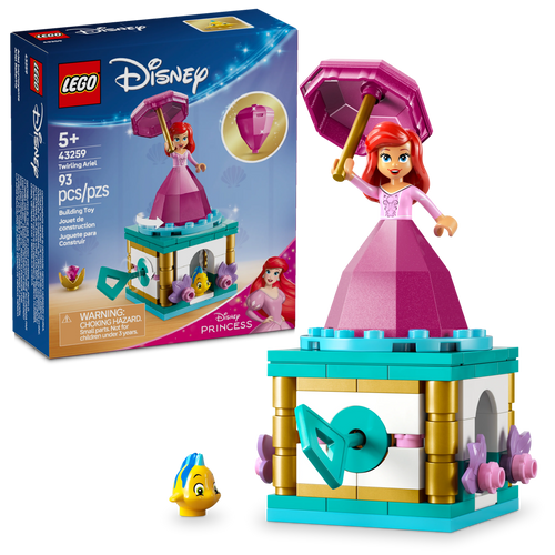 LEGO® ǀ Disney Princess Twirling Ariel Building Kit, Fantasy Toy Model with Minidoll Figure 43259