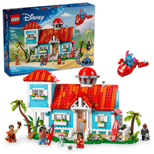 LEGO® ǀ Disney Lilo and Stitch Beach House Building Kit Playset for Kids and Fans 43268