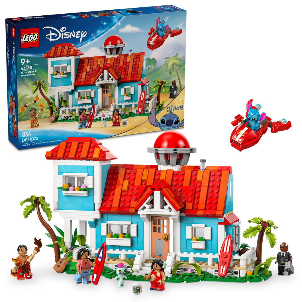 LEGO® ǀ Disney Lilo and Stitch Beach House Building Kit Playset for Kids and Fans 43268