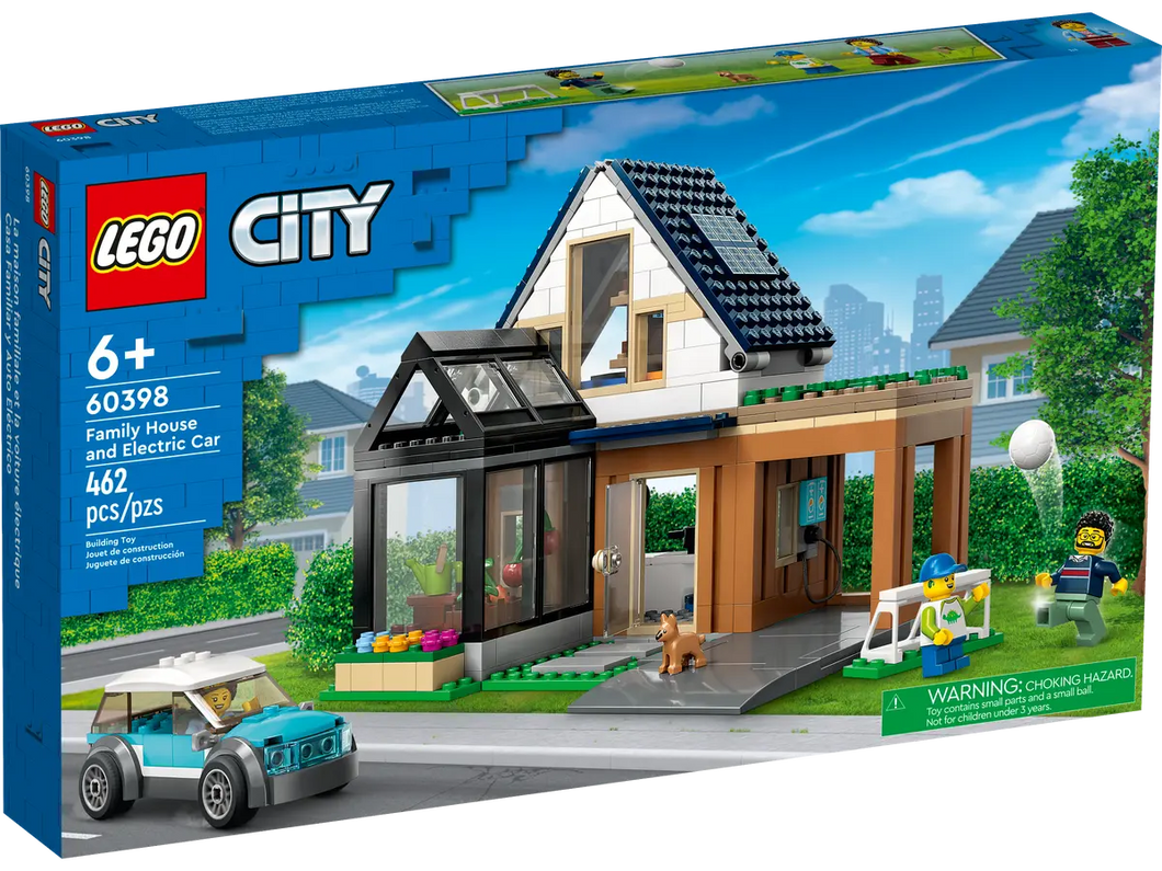 LEGO My City Family House and Electric Car 60398 Building Toy Set